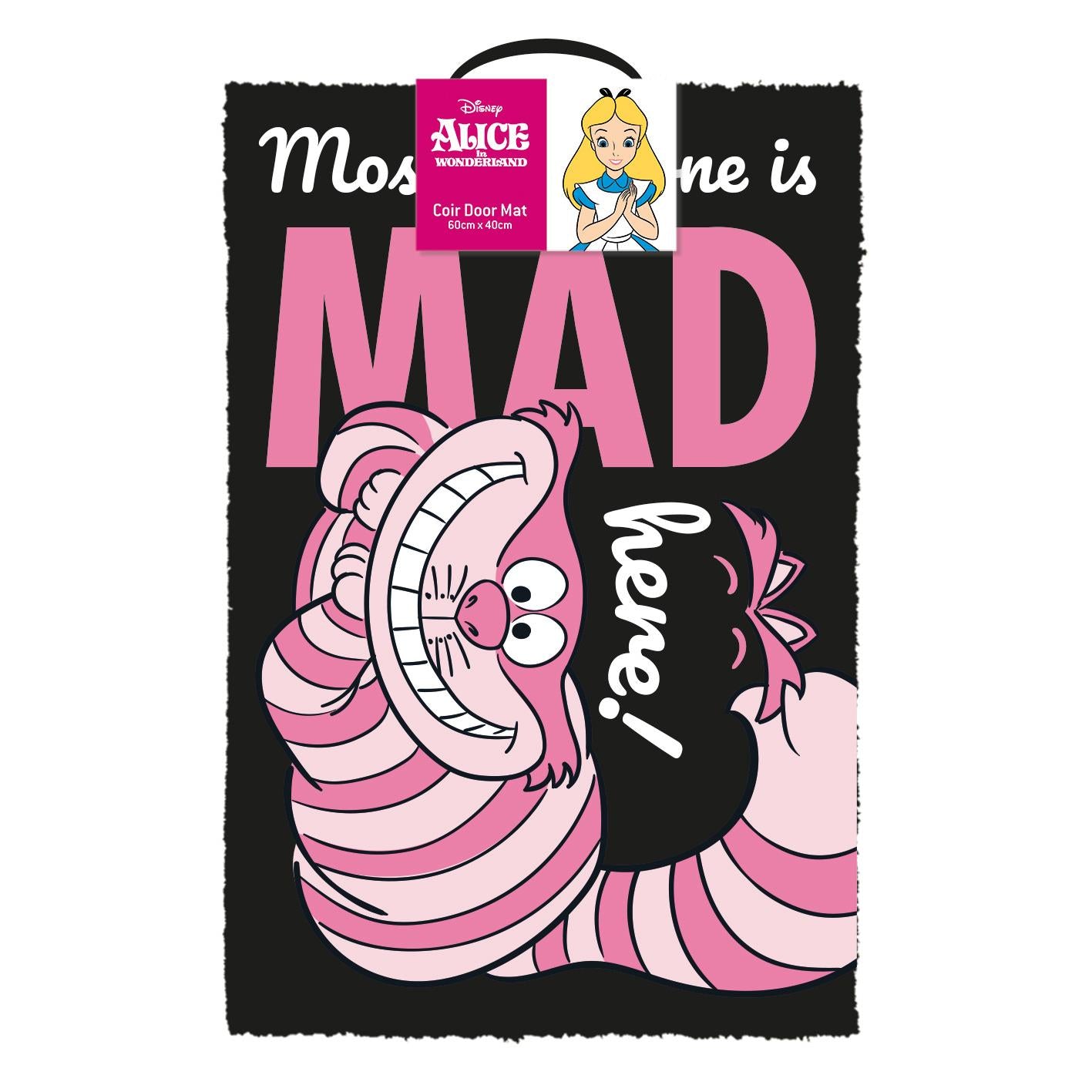 Zerbino Alice In Wonderland Most Everyone Is Mad Here Cm 60X40 - Gp86447 Zerbino Alice In Wonderland Most Everyone Is Mad Here Cm 60X40 - Gp86447